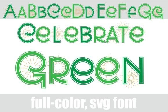 Celebrate Green Font for Festive Crafts and Products