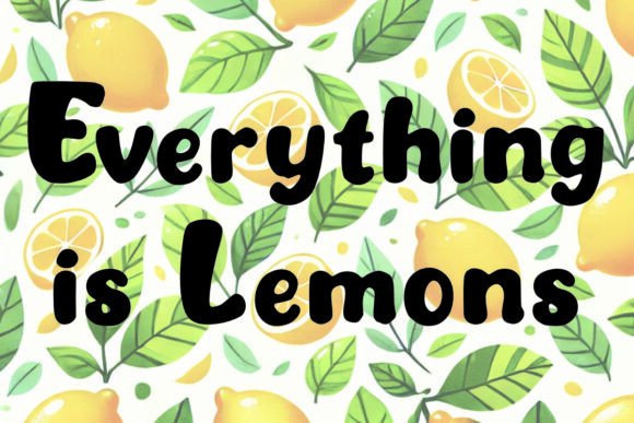 Everything is Lemons Font for Clean Digital Layouts