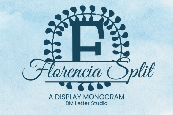 Florencia Split Monogram Font for Elegant Editorial Design