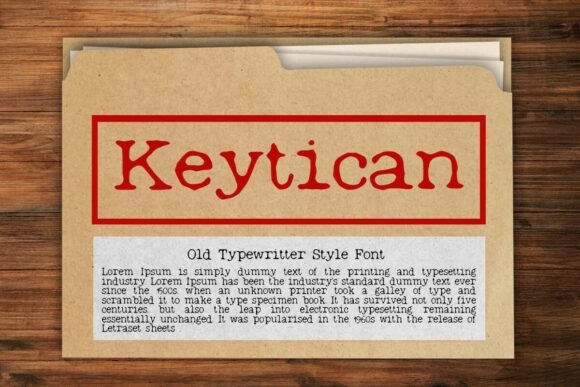 Keytican Font: Vintage Typewriter Style for Crafters