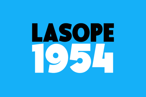 Lasope 1954 Font for Bold Handmade Product Design