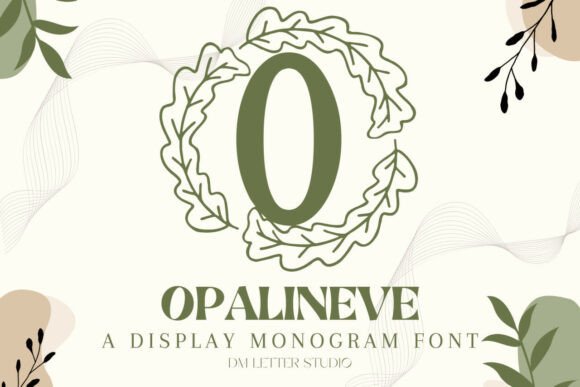 Opalineve Monogram Font for Boutique Branding