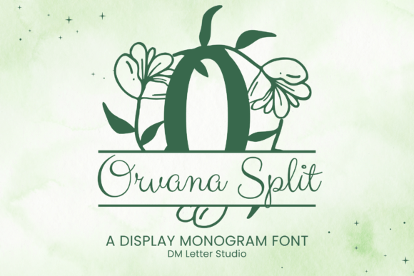 Orvara Split Monogram Font for Makers