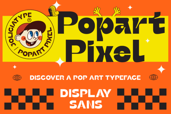 Popart Pixel Font: Bold Branding for Modern Cafés