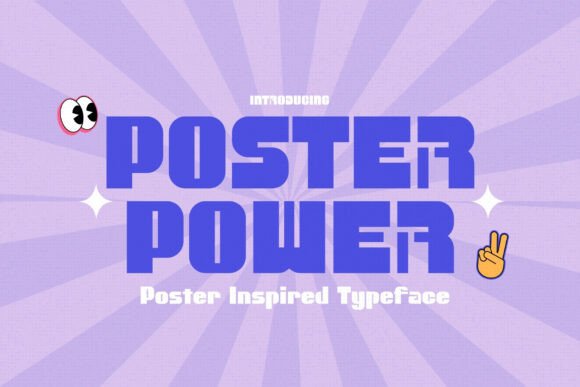 Poster Power Font for Bold Handmade Product Labels