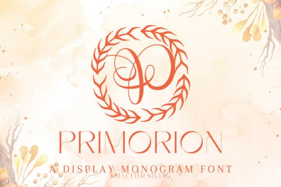 Primorion Monogram Font for Boutique Product Branding