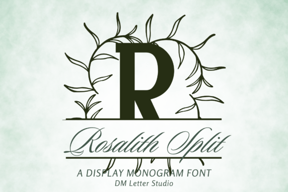 Rosalith Split Monogram Font for Elegant Editorial Design