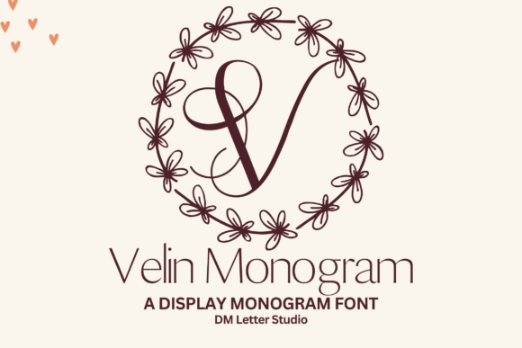Velin Monogram Font for Elegant Handmade Labels