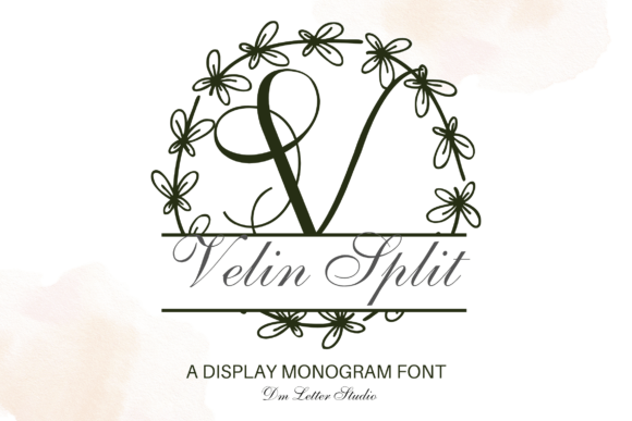 Velin Split Monogram Font for Editorial Design