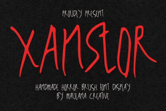 Xanstor Font: Handmade Horror Brush Typography for Digital Campaigns