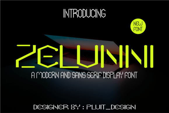 Zelunni Font: Modern Display Type for Makers